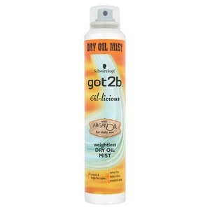 Image of Schwarzkopf got2b Oil-Licious Dry Oil Mist 200ml