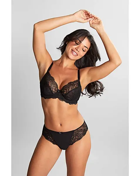 Image of Panache Panache Ana Lace Plunge Wired Bra Black Female 36DD LJ27840