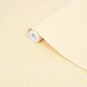 Image of Joules Yellow Country Critters Stripe Smooth Wallpaper