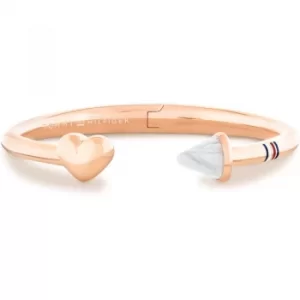 Image of Tommy Hilfiger Jewellery Hinged Open Heart Bangle