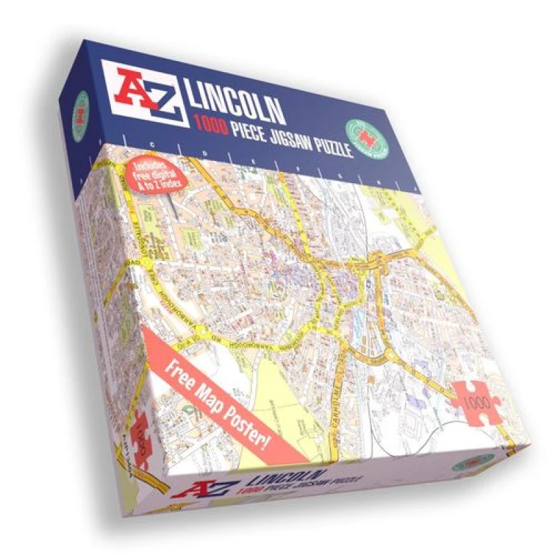 Image of A to Z A to Z Map of Lincoln 1000 Piece Jigsaw Puzzle