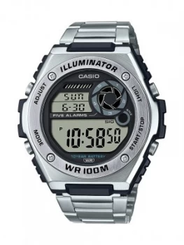 Image of Casio Mens Illuminator Silver Stainless Steel Bracelet Watch