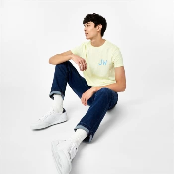 Image of Jack Wills Grendon Logo T-Shirt - Pale Yellow
