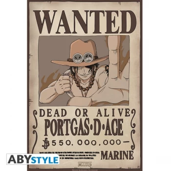 Image of One Piece - Wanted Ace Small Poster