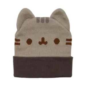Image of Pusheen Face Beanie (One Size) (Brown)