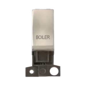 Image of Click Scolmore MiniGrid 13A Double-Pole Ingot Boiler Switch Satin Chrome - MD018SC-BL