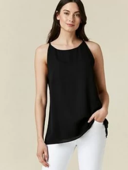 Image of Wallis High Neck Cami Top - Black, Size 10, Women