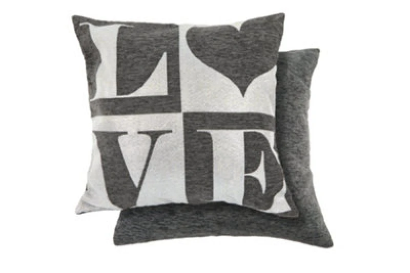 Image of Amor Love Cushion Cover In Black
