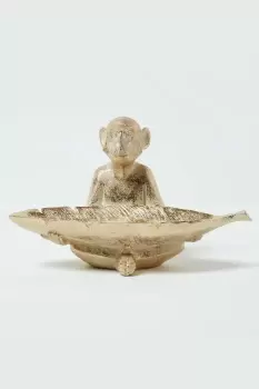 Image of Decorative Gold Monkey Leaf Dish H 20 x W 31 cm