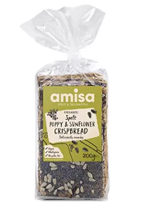 Image of Amisa Spelt Crispbread - Poppyseed & Sunflower 200g