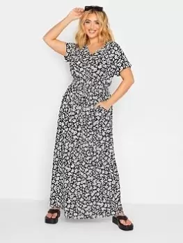 Image of Yours Yours Maxi T-Shirt Dress - Black, Size 22-24, Women