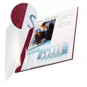 Image of Leitz impressBIND Soft Covers, 14,0mm For 106-140 sheets, A4, Burgundy
