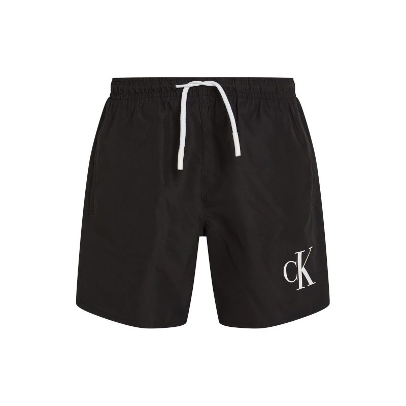 Image of Calvin Klein Jeans Kids Medium Drawstring Swim Shorts CK Black BEH male 8Y