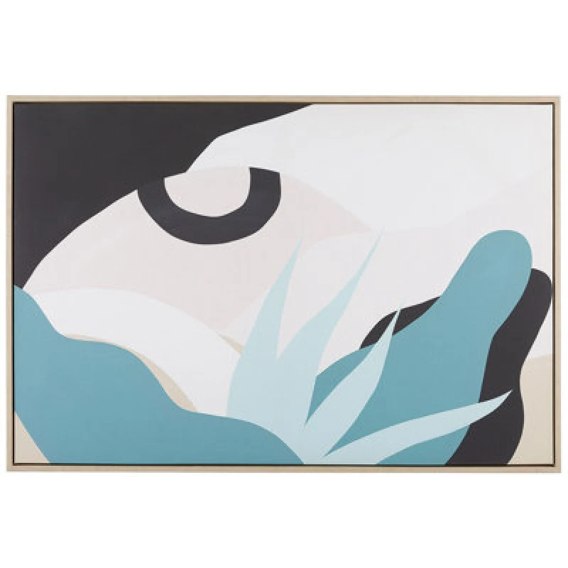 Image of Beliani Canvas Fornea Abstract Motif 63 X 99cm Multicolour