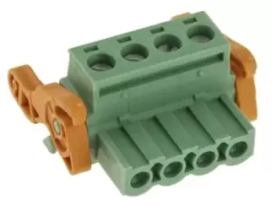 Image of Phoenix Contact MSTB 2.5/ 4-ST-5.08-LR 4-pin PCB Terminal Block, 5.08mm Pitch