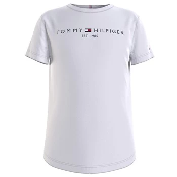 Image of Tommy Hilfiger KG0KG05242-YBR Girls Childrens T shirt in White - Sizes 8 years,10 years,12 years,14 years,16 years