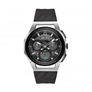 Image of Bulova Grey And Black 'Progressive CURV' Titanium Chronograph Watch - 98A161 - multicoloured