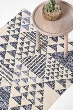 Image of Delphi Geometric Style 100% Cotton Printed Rug