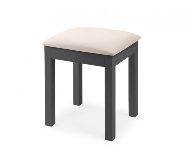Image of Julian Bowen Maine Anthracite Wooden Dressing Table Stool