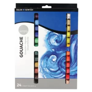 Image of Daler Rowney Simply Gouache 24 x 12ml Set