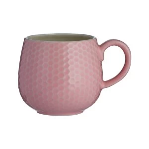 Image of Mason Cash Embossed Honeycomb Pink Mug, Stoneware