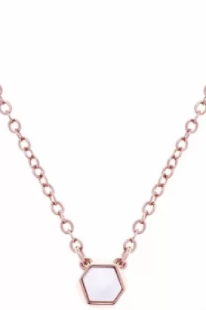 Image of Ladies Karen Millen Rose Gold Plated Polyhedra Stone Pendant KMJ1021-24-46