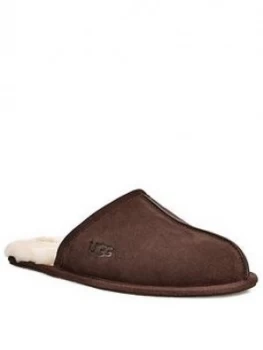 Image of UGG Ugg Scuff Suede Sheepskin Lined Slippers, Espresso, Size 8, Men