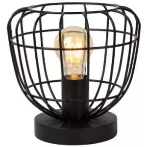 Image of Lucide FILOX - Table Lamp - Ø20cm - 1xE27 - Black