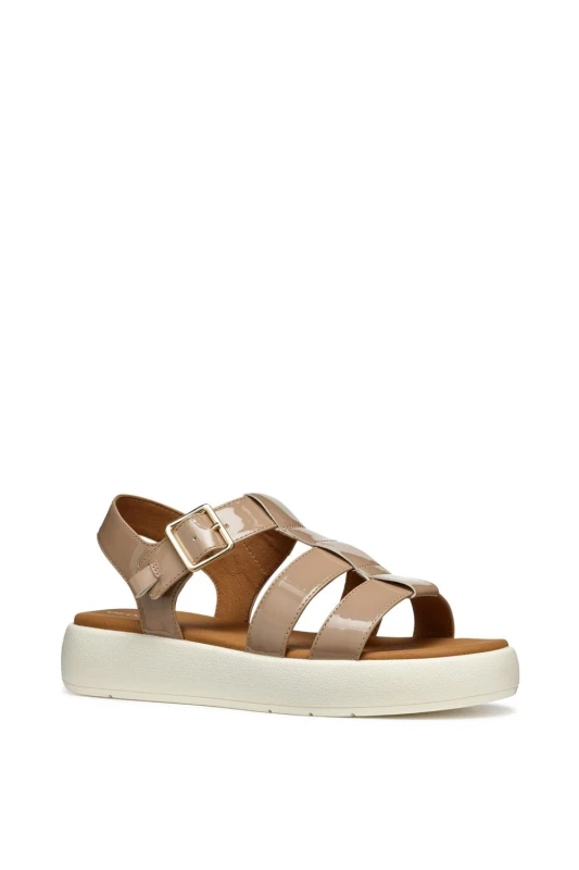 Image of Geox Womens D Camalei Sandals in Brown Size: 4 Brown Female 4