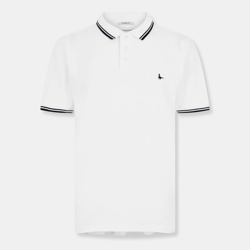 Image of Jack Wills Edgeware Tipped Polo White male 2XS