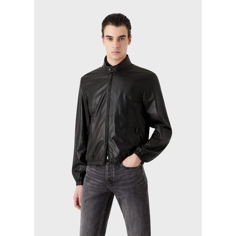Image of Emporio Armani Bomber Jacket Black male XS