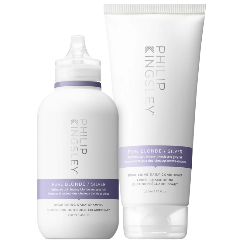 Image of Phillip Kingsley Pure Blonde/Silver Shampoo 250ml & Conditioner 200ml Duo Clear