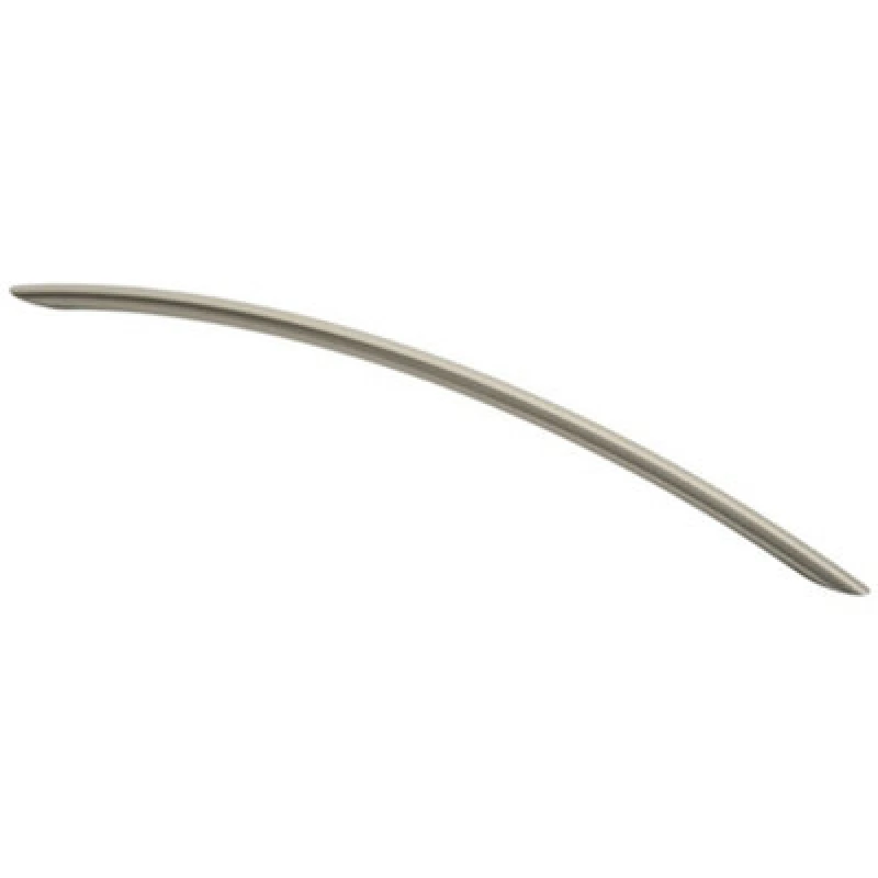 Image of Loops Curved Bow Cabinet Pull Handle 372 x 10mm 320mm Fixing Centres Satin Nickel Metallics unisex
