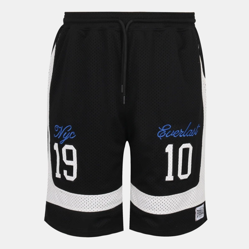 Image of Everlast Mens Knee Length Open Pockets Basketball Shorts Black male S