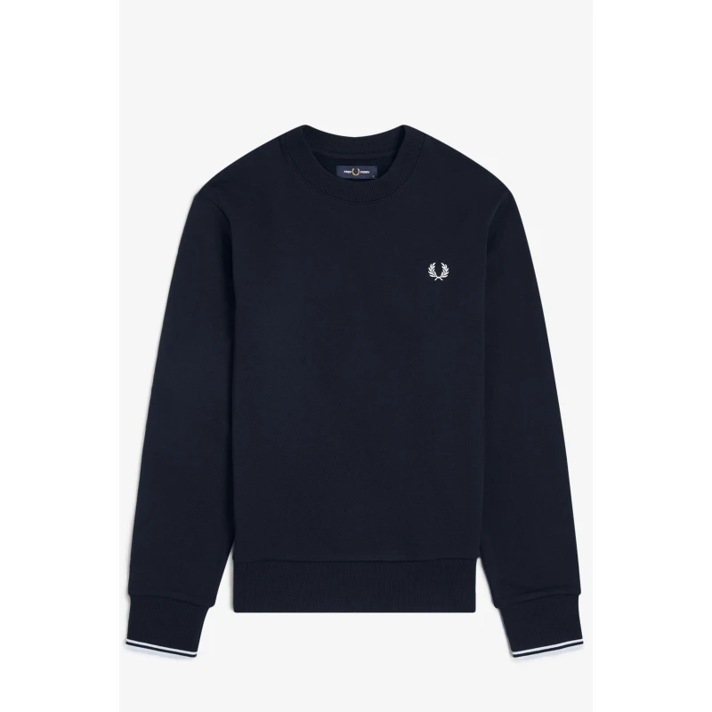 Image of Fred Perry Crew Neck Sweatshirt Navy 248 male XL