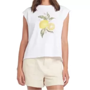 Image of Ted Baker Floral Lemon Print Top - White