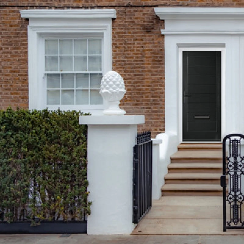 Image of Lacerta Composite Door Monza Solid Black 890mm X 2090mm Open In Right Hand No Glass 10 Year Guarantee - Free Delivery & Smart Lock