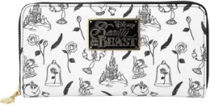 Image of Beauty and the Beast Characters Wallet white black