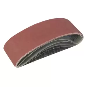 Image of Silverline Sanding Belts 75 x 533mm 5pce 40, 60, 2 x 80, 120G 310680