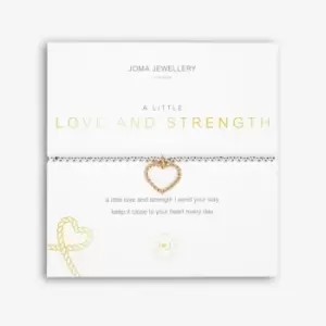 Image of A Little Love And Strength Silver 17.5cm Stretch Bracelet 5219