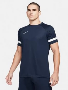 Image of Nike Academy 21 Dry T-Shirt - Navy/White
