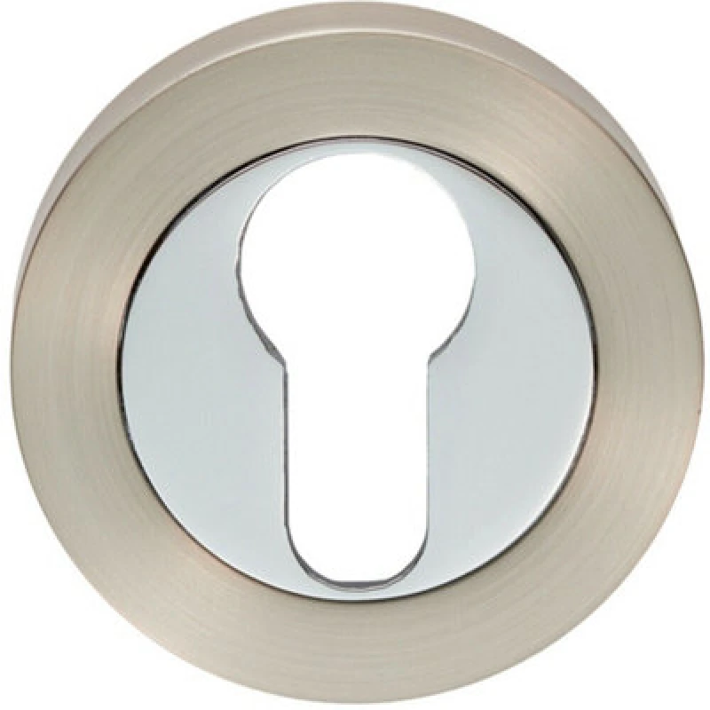 Image of Loops 50mm Euro Profile Escutcheon 10mm Depth Concealed Fix Satin Nickel/Chrome Metallics unisex