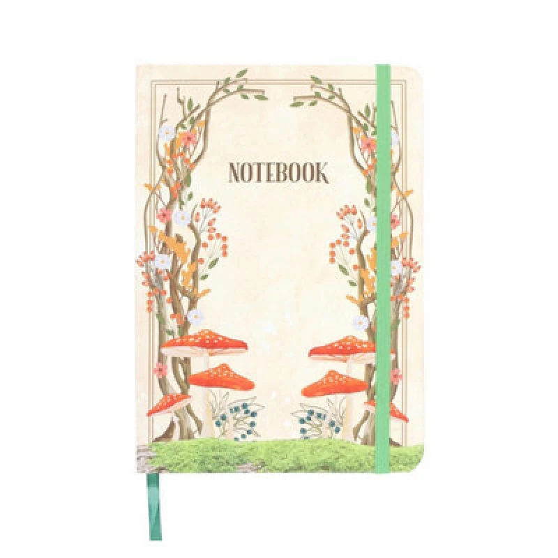 Image of Something Different Something Different Enchanted Forest A5 Notebook in Cream Cream One Size Unisex 5063527037589