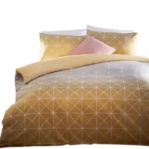 Image of Furn Spectrum Ombre Duvet Cover Set (Single) (Ochre/Grey)