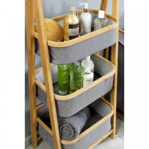 Image of Bamboo 3 Tier Ladder Shelving