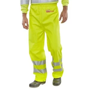 Image of BSeen Trousers Fire Retardant Anti static Hi Vis 4XL Sat Yell Ref