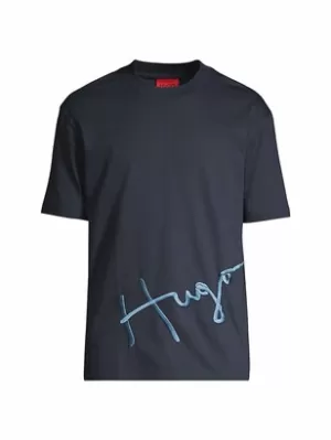 Image of Hugo Boss Dresco Script Logo T-Shirt Black Size 2XL Men