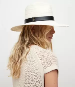 Image of Talia AllSaints Womens Fedora Hat, White