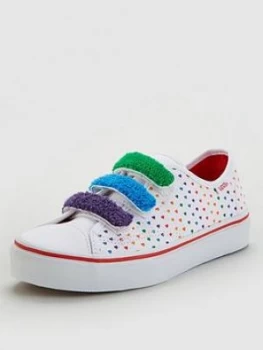 Image of Vans Childrens Style 23 V Chenille Rainbow Plimsolls - Multi