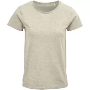 Image of SOLS Womens/Ladies Crusader Heather Organic T-Shirt (L) (Beige)